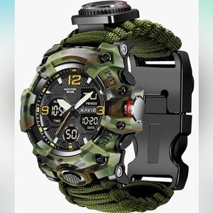 23 in 1 survival watch camo combat apocalypse military shtf great gift father